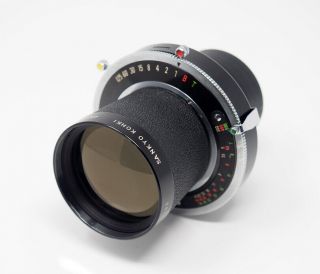 Komura 300mm F5.  0 Telephoto Lens Copal 3 4x5/5x7 Cameras Rare