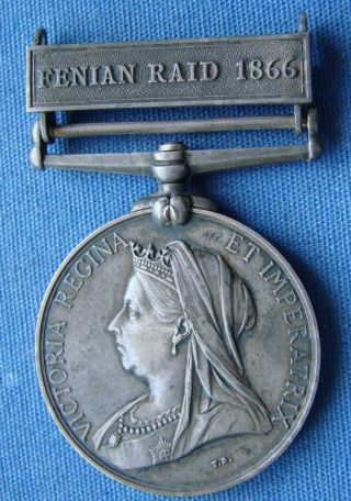 Rare 1866 Canada Fenian Raid Medal - Private H.  D.  Atherton - Woodstock Regt.