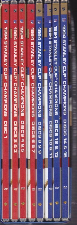 The York Rangers 1994 Stanley Cup Champions VERY RARE 14 games on 15 DVD 3