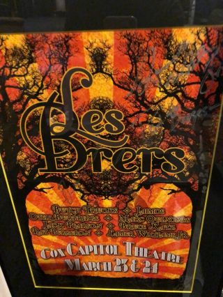 Allman Brothers Poster Les Brers Very Very Rare Signed By All Band Members
