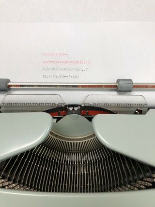 Vintage Rare Hermes 3000 Portable Typewriter w/ Case,  Key & Ribbon - Great 2