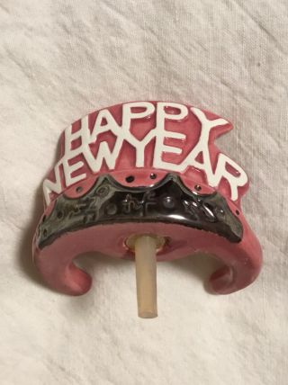 Nora Fleming Happy Year Crown Rare Markings Pink Party 3