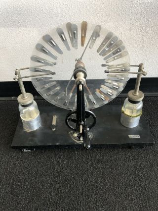 Rare Vintage 1912 Wimshurst Static Electricity Machine Electrostatic Generator