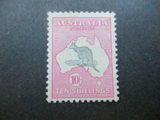Kangaroo Stamps: 10/ - Pink 3rd Watermark Mnh - Rare (h327)