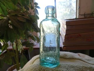 Ex Rare Western Utah Hotsprings Mineral Water - Soda Bottle Beck " L " Salt Lake