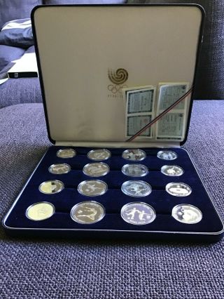 1988 Seoul Olympics 5,  000 10,  000 Won 1 Oz.  5oz Silver Coins Complete Set - Rare