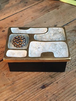 Rare Tres Belle Boîte Ancienne En Céramique François Lembo/mithe Espelt Box