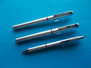 Rare Rotring 400 Matte Silver Penset (fountain Pen,  Rollerball Pen,  Pencil)