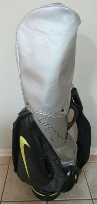 Rare Nike Golf Vapor Rzn Silver/yellow/gray/black Tour/staff/cart Bag W/cover