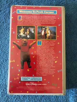 walt disney home video welcome to pooh corner volume 5 vhs rare clamshell 2