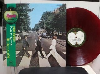 The Beatles / Abbey Road,  Rare Red Wax Japan Orig.  1st Press 1969 Lp W/obi Nm