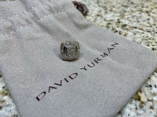 Lqqk (rare) David Yurman 925 Sterling Silver Pave Diamond Albion Single Earring