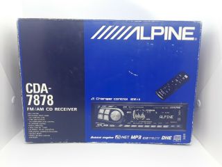 ALPINE CDA - 7878 FM/AM CD Receiver with remote control Retailed $850 RARE 2