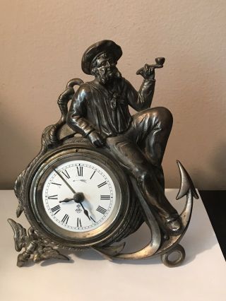 Rare Gustav Becker Sailer Anchor Nautical Figural Alarm Clock