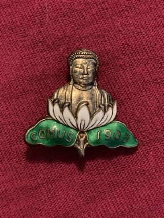Rare 1903 Mistick Krewe Of Comus Buddha Pin/favor From Mardi Gras