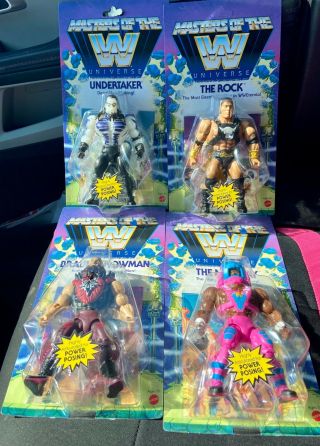 Wwe Masters Of The Universe Complete Set Wave 3 Rock Undertaker Day Strowman