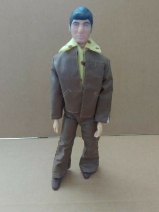 1970 Mego Broadway Joe Namath 12 " Action Figure Doll Leather Outfit - Groovy