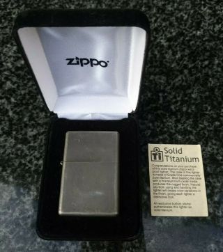 Zippo,  Solid Titanium,  03 Lighter ( (extremely Rare))