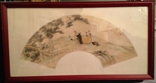 A Rare and Important Framed Chinese Qing Dynasty Painting on Paper,  Signed. 2