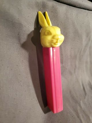 1950s Pez No Feet Rare B Version Easter Bunny With Diecut Magenta Base Awesome