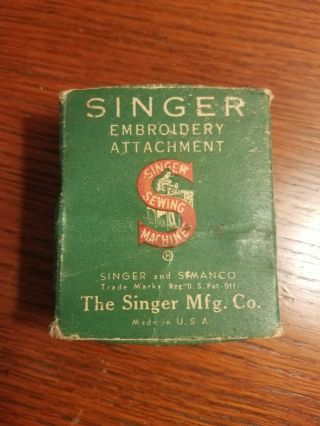 Rare Singer Vintage embroidery attachment fits Featherweight and all low - shank 3