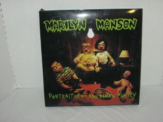 Rare Marilyn Manson Portrait Of An American Family T Shirt Green Vinyl Box Set