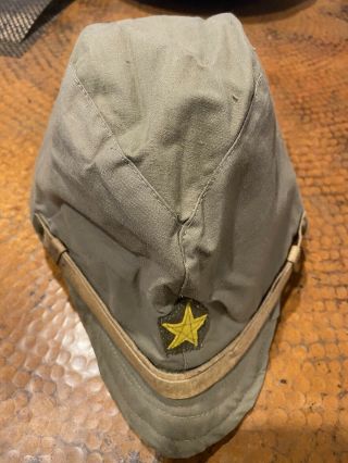 Authentic Ww 2 Ww Ii Ija Japanese Military Hat Uniform Hat Star Rare Cap