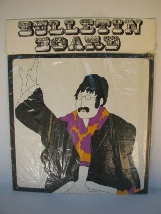 The Beatles John Rare Yellow Submarine Bulletin Board In Package 1968