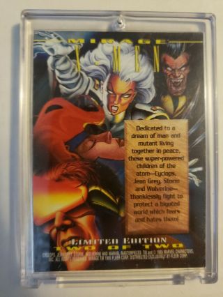 Extremely Rare 1995 Marvel Masterpieces X - Men Mirage Card Limited Edition 2of2