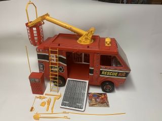 1971 Big Jim Rescue Rig Emergency Vehicle W/ Accessories Mattel Usa