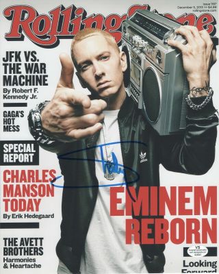 Rare Eminem Aka.  " Slim Shady " Hand - Signed 8x10 Photo (magpage) Autograph - W/