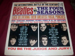 The Beatles Vs The Four Seasons Album Rare Vee Jay Records Mono Lp Dx30