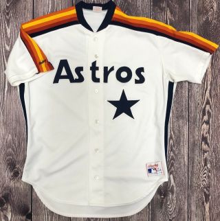 Rare Vintage Rawlings Mlb Houston Astros Jersey White Size 48