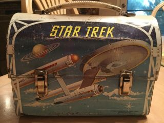 Rare 1968 Star Trek Metal Dome Top Lunch Box