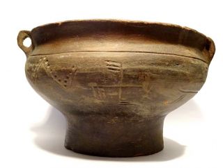 Rare Coupe - Age Du Bronze - Lausitzer - Lusatian Bronze Age Terracotta Vessel