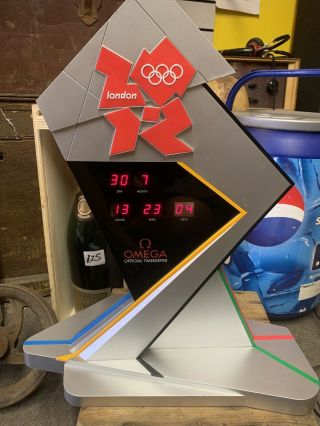 Omega 2012 Olympics Tabletop Countdown Clock Rare Shop Dealer Display