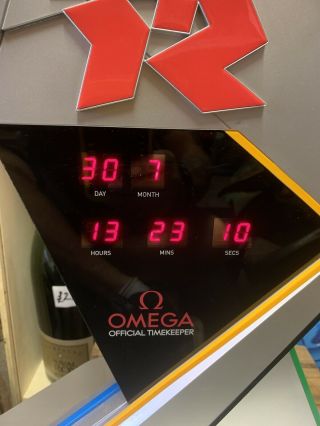 Omega 2012 Olympics Tabletop Countdown Clock Rare Shop Dealer Display 3