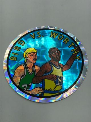 1985 Prism/jewel Stickers Basketball Bird Vs.  Worthy Rare Celtics Lakers