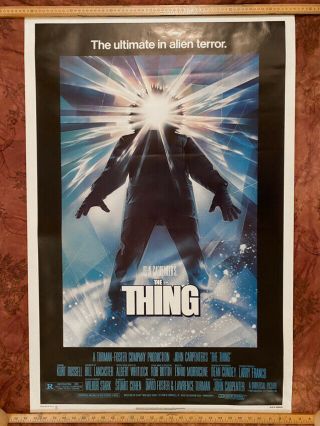 Rare Nss The Thing 1982 Movie Poster Carpenter Hallowee Fog Sheet Alien