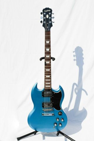 Epiphone Sg G - 400 Electric Guitar 2007 Rare Pelham Blue W/ Case