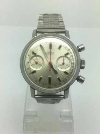 Vintage Rare Arsa Chronograph Men’s Swiss Watch 1960 