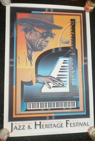 1993 Orleans Jazz Heritage Festival Poster 135/1500 Signed Rare Champagne