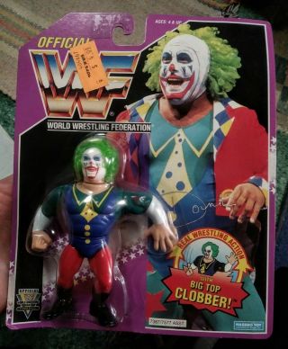 Wwf Hasbro Series Doink The Clown Figure Purple Card 1993 Wrestler