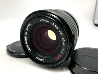 Rare " O " 【nr Mint】 Canon Fd 35mm F/2 S.  S.  C.  Ssc Mf Wide Angle Lens From Japan
