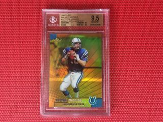 1999 Topps Finest Peyton Manning Gold Refractor 2nd Year Rare Bgs 9.  5