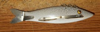 Early Heddon 4 Point Ice Spearing Fish Decoy/custom Color/ultra Rare/very