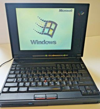 Rare Vintage Ibm Thinkpad 365 Type 2625 Laptop Windows 95 Installed Power Cord