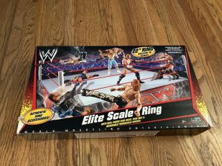 Wwe 22 " Elite Scale Wrestling Ring 2010 Mattel’s First Scale Ring Wwf Rare
