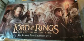 Rare 2003 Lord Of The Rings Return Of The King Movie Theater Banner 10’x5’ Huge