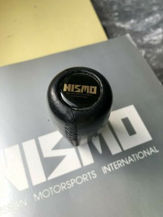 Nismo Old Logo Leather Shift Knob Rare R30 240z Datsun Skyline R32 R33 S13 Gtr